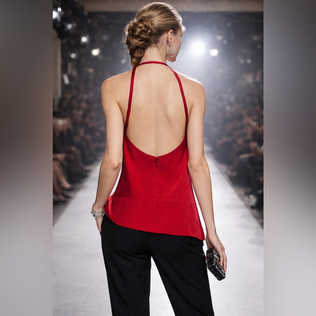 Nwt Bcbgmaxazria Red “Dana” Silk Halter Top Size Xxs